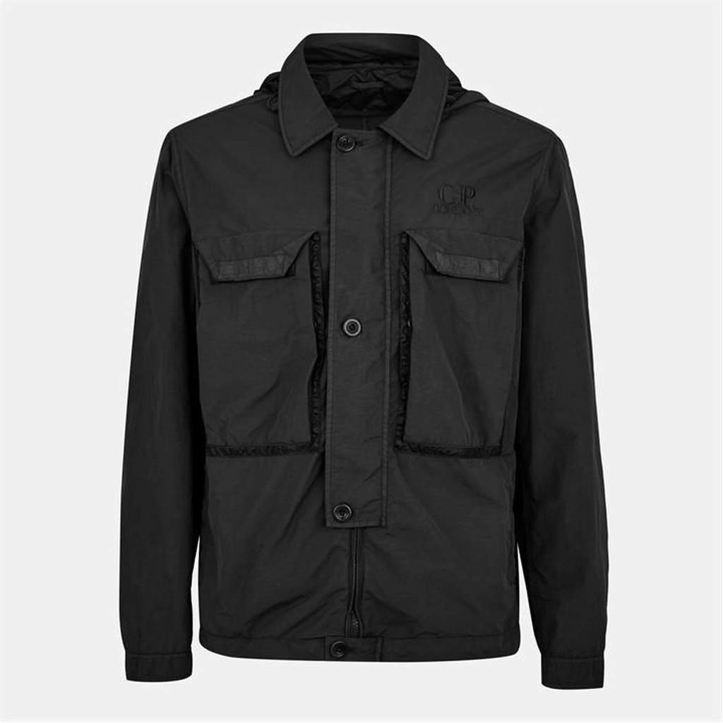 CP Company Flatt Nylon Goggle Overshirt - Black